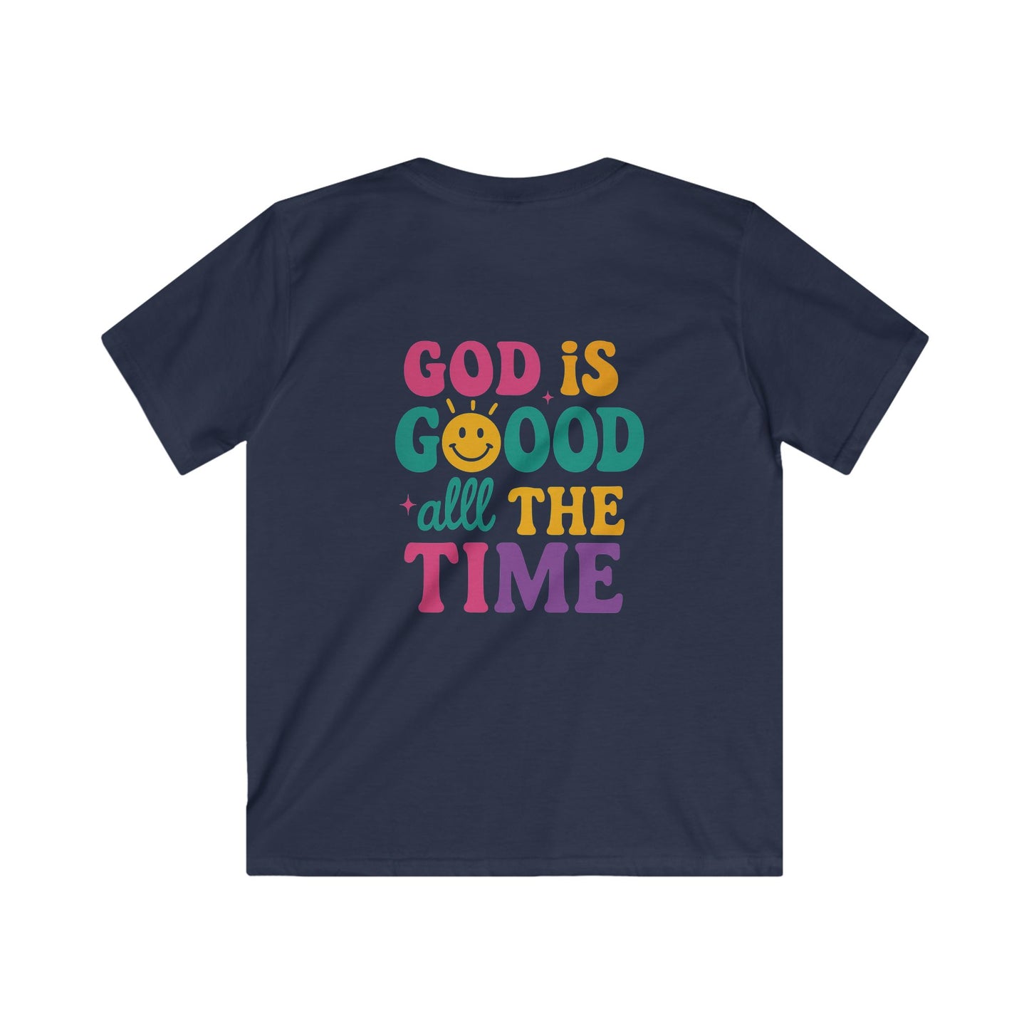 God Is Good All The Time Retro Graphic Tee | Christian Faith Shirt | Inspirational Quote T-Shirt