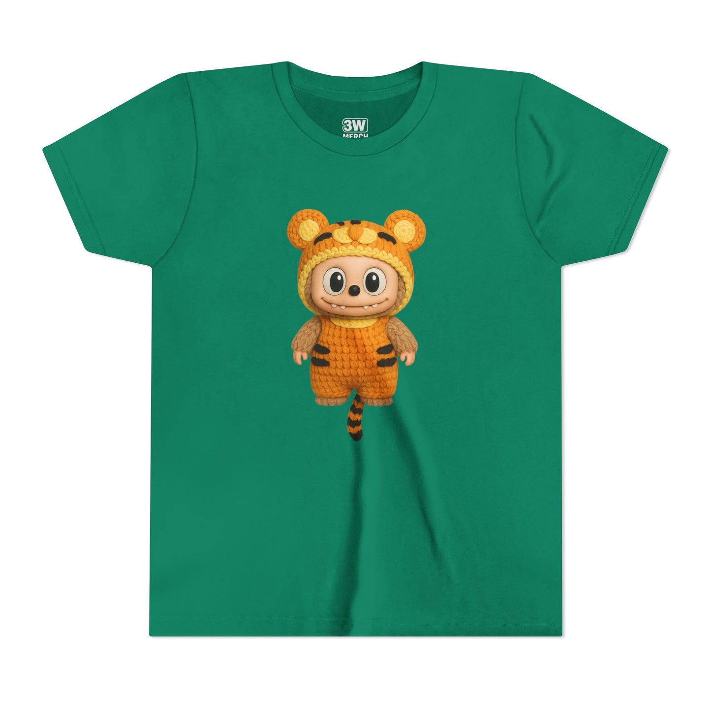Tiger-Inspired Labooboo Youth Tee, Kids Animal T-Shirt, Fun Playwear, Gift for Birthdays, Woodland Adventure, Back-to-School, Halloween