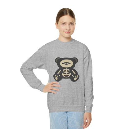 Skeleton Teddy Bear Sweatshirt | Y2K Streetwear Crewneck | Oversized Aesthetic Pullover | Cozy Fall Hoodie | Trending TikTok Outfit 2025