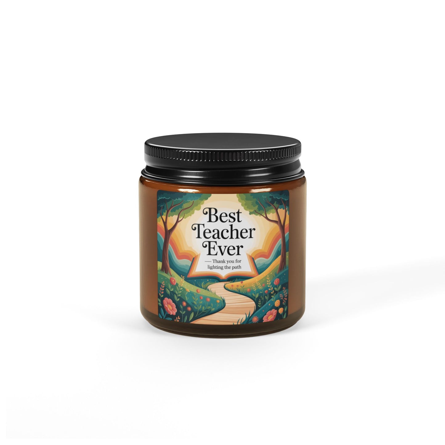 Best Teacher Ever Scented Soy Candle, Aromatherapy Gift, Teacher Appreciation, Home Decor, Relaxation Gift, Multi-Size Amber Jar