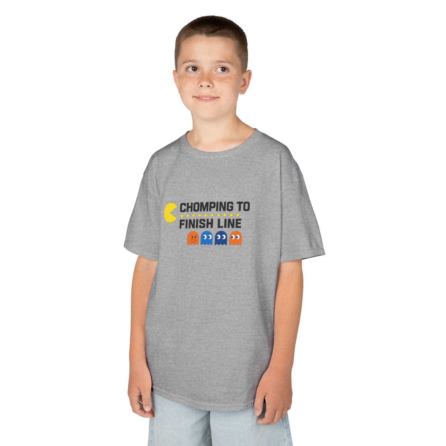 Pac-Man Jog-A-Thon T-Shirt | “Chomping to the Finish Line” Retro Game Tee | School Spirit Shirt | Custom Team & Class Shirt | Fun Run Fundraiser Shirt