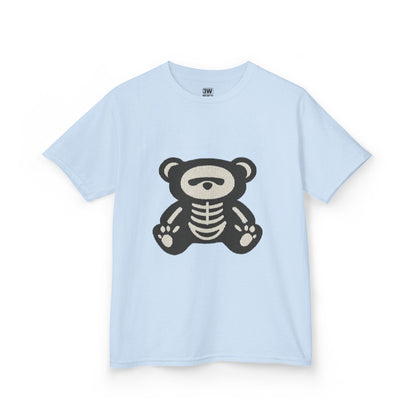 Kids Tee Teddy Bear Skeleton Gothic Halloween Shirt