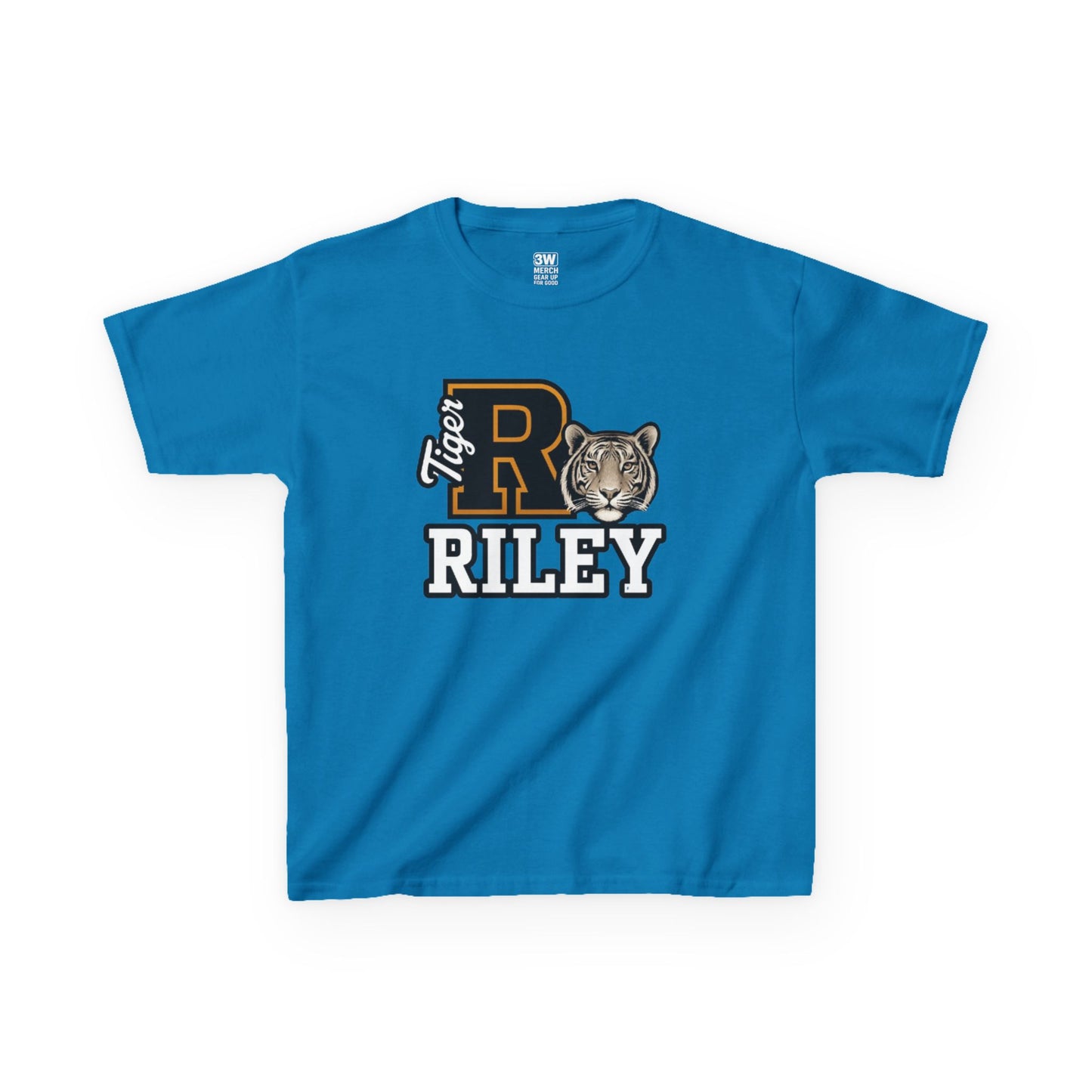Personalized Tiger Mascot Varsity T-Shirt – Custom School Spirit Tee
