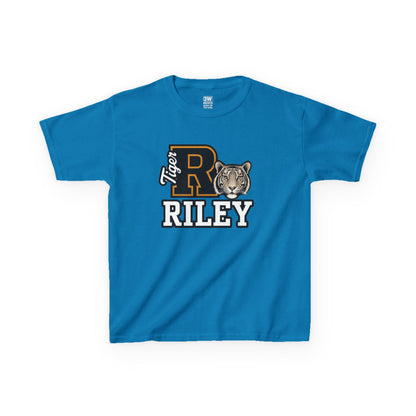 Personalized Tiger Mascot Varsity T-Shirt – Custom School Spirit Tee