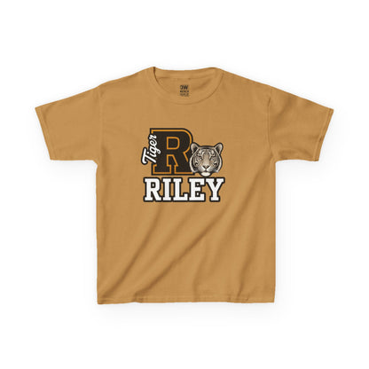 Personalized Tiger Mascot Varsity T-Shirt – Custom School Spirit Tee