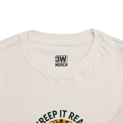 Cute Toddler Short Sleeve Tee with Tiger 'Creep It Real' Design, Kids' Summer Shirt, Halloween Outfit, Everyday Wear, Gift for Toddlers