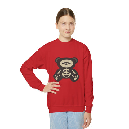 Skeleton Teddy Bear Sweatshirt | Y2K Streetwear Crewneck | Oversized Aesthetic Pullover | Cozy Fall Hoodie | Trending TikTok Outfit 2025