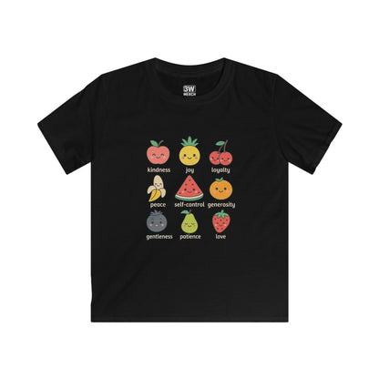 Kawaii Fruit of the Spirit T-Shirt – Kids & Family Positive Vibes Tee