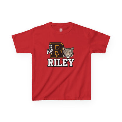 Personalized Tiger Mascot Varsity T-Shirt – Custom School Spirit Tee