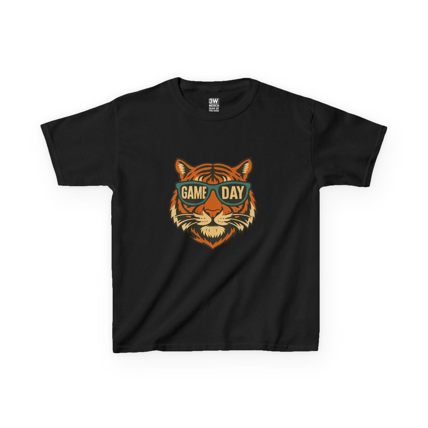 Kids Tee - Game Day Tigers Mascot T Shirt, Spirit Wear for Kids, Back to School