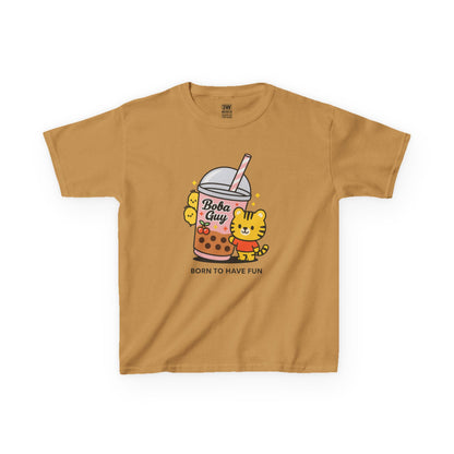 Kids Tee - Kawaii Boba Girl Bubble Tea Shirt, Cute Bear T-Shirt for Trendy Kids 2025