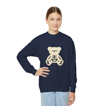 Skeleton Teddy Bear Sweatshirt | Y2K Streetwear Crewneck | Oversized Aesthetic Pullover | Cozy Fall Hoodie | Trending TikTok Outfit 2025