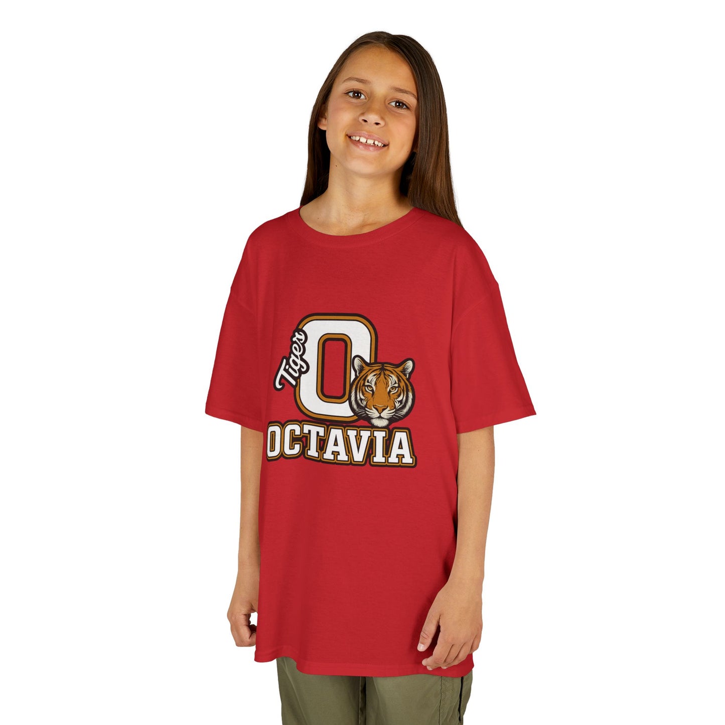 Personalized Tiger Mascot T-Shirt – Custom Name Varsity Style School Spirit Tee, Sports Team Pride Shirt, Gift for Kids & Adults