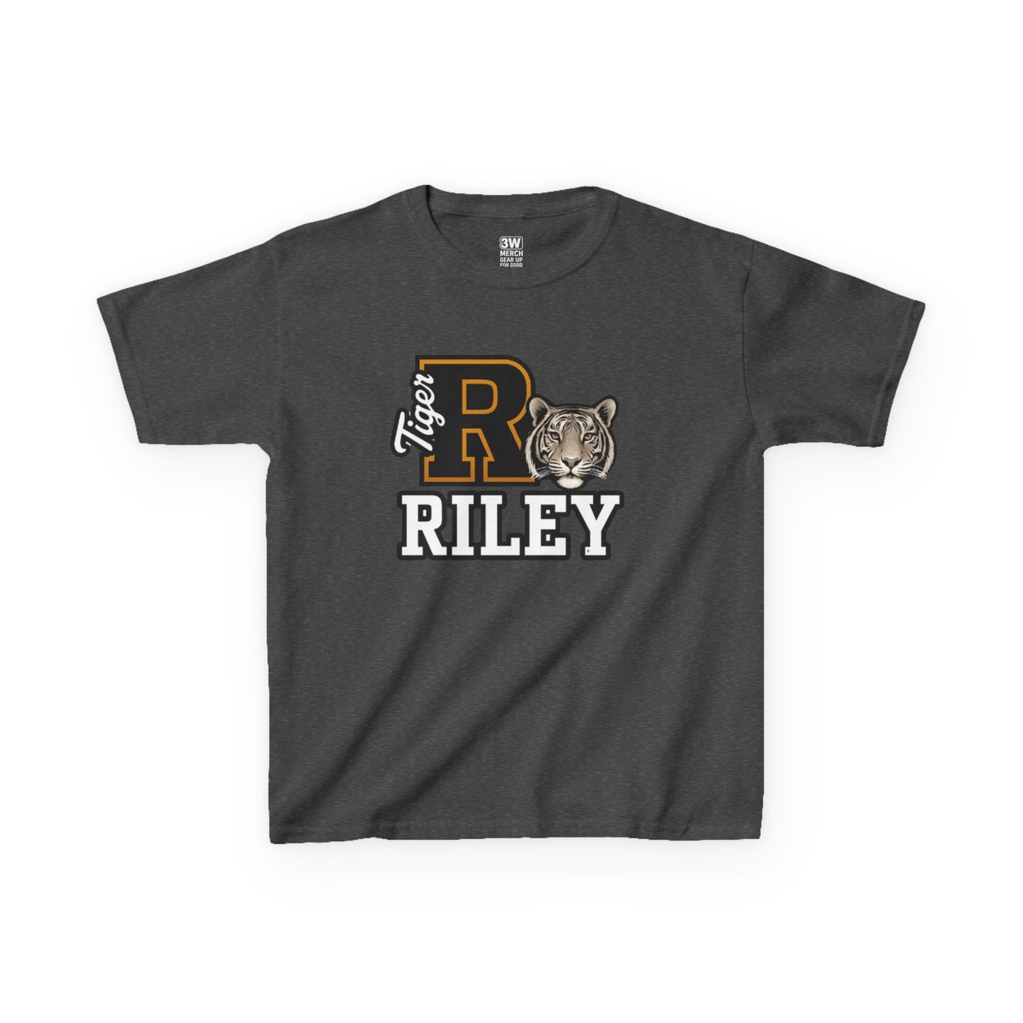 Personalized Tiger Mascot Varsity T-Shirt – Custom School Spirit Tee