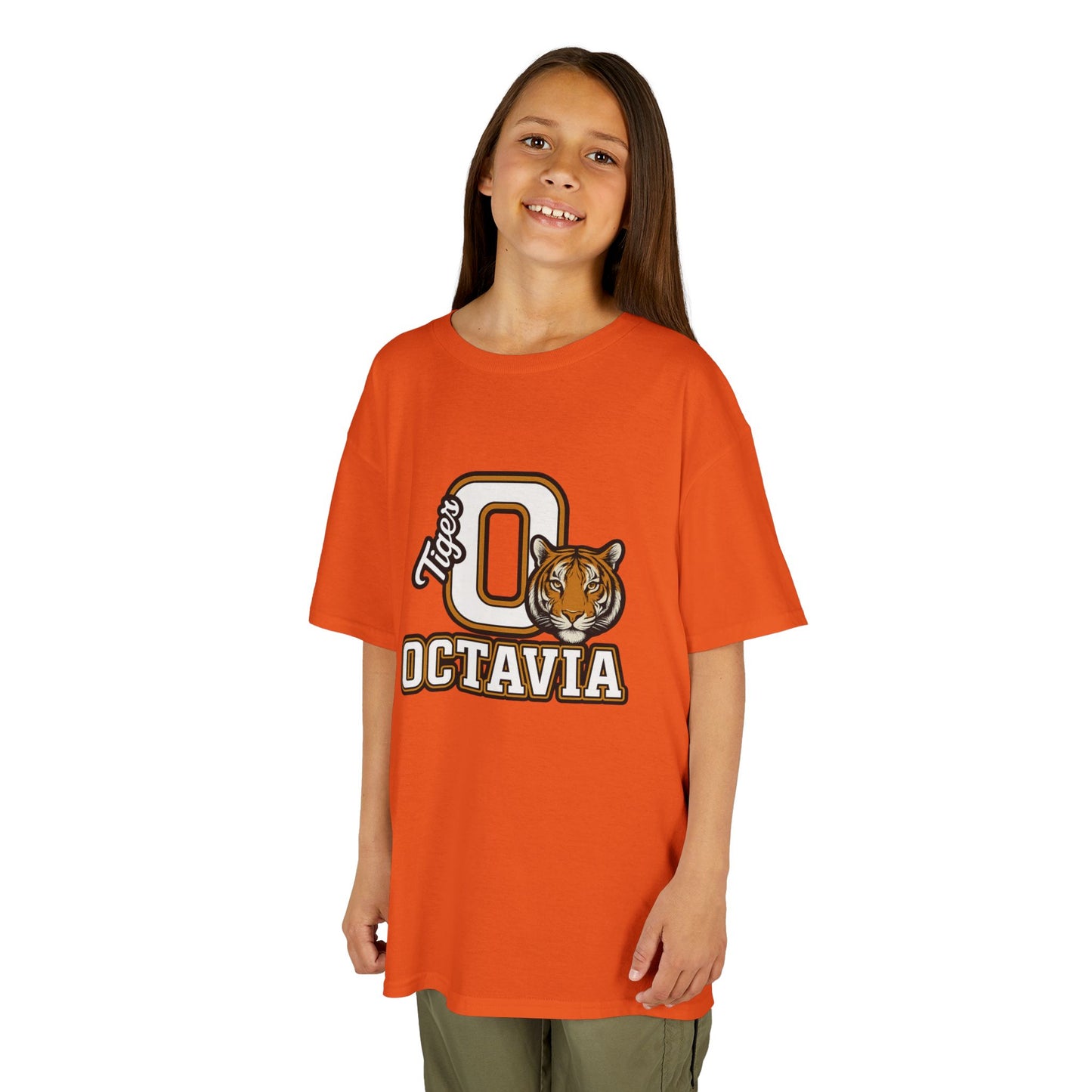 Personalized Tiger Mascot T-Shirt – Custom Name Varsity Style School Spirit Tee, Sports Team Pride Shirt, Gift for Kids & Adults