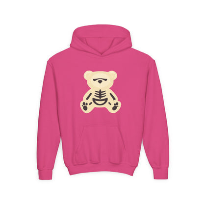Skeleton Bear Youth Hoodie - Halloween Fun Wear