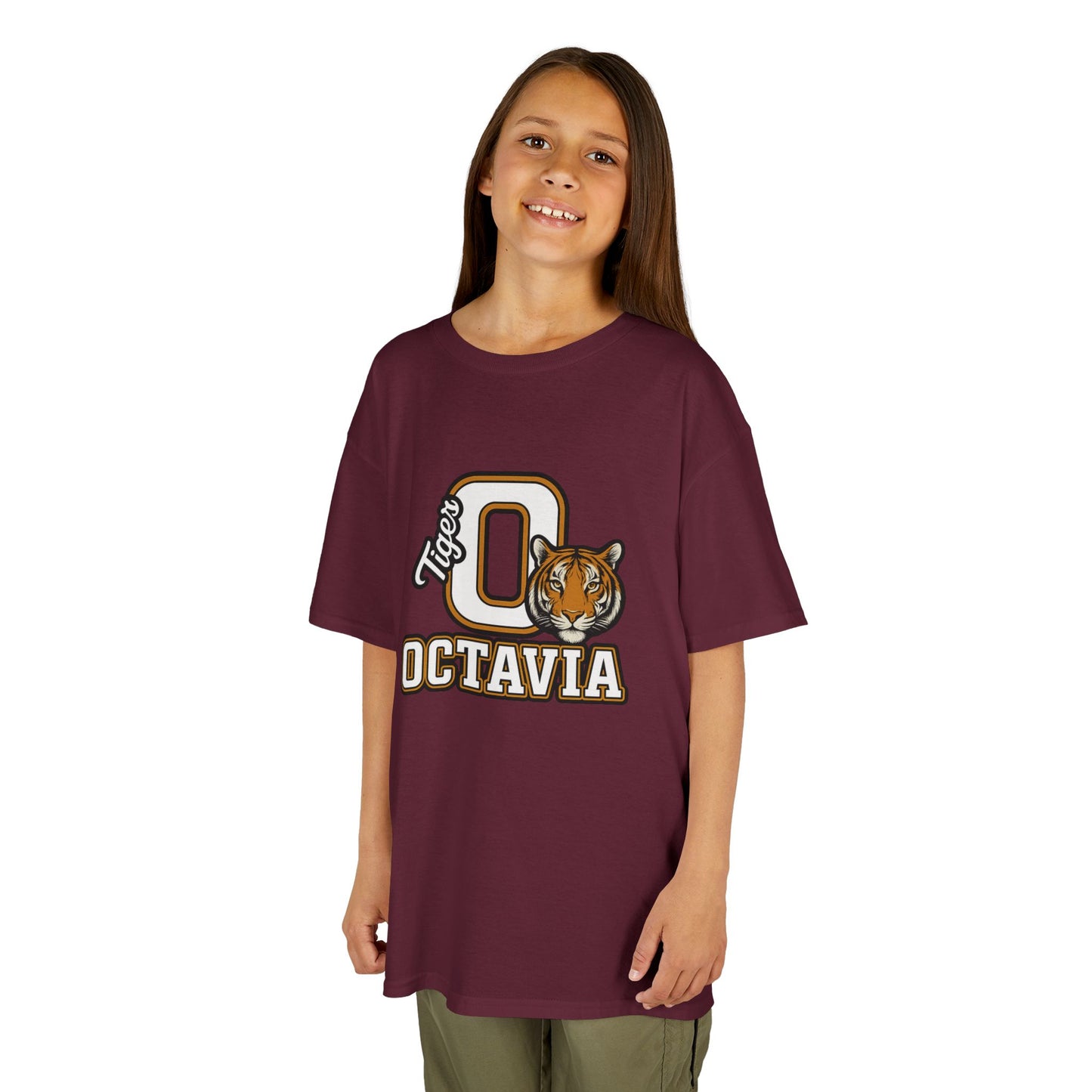 Personalized Tiger Mascot T-Shirt – Custom Name Varsity Style School Spirit Tee, Sports Team Pride Shirt, Gift for Kids & Adults