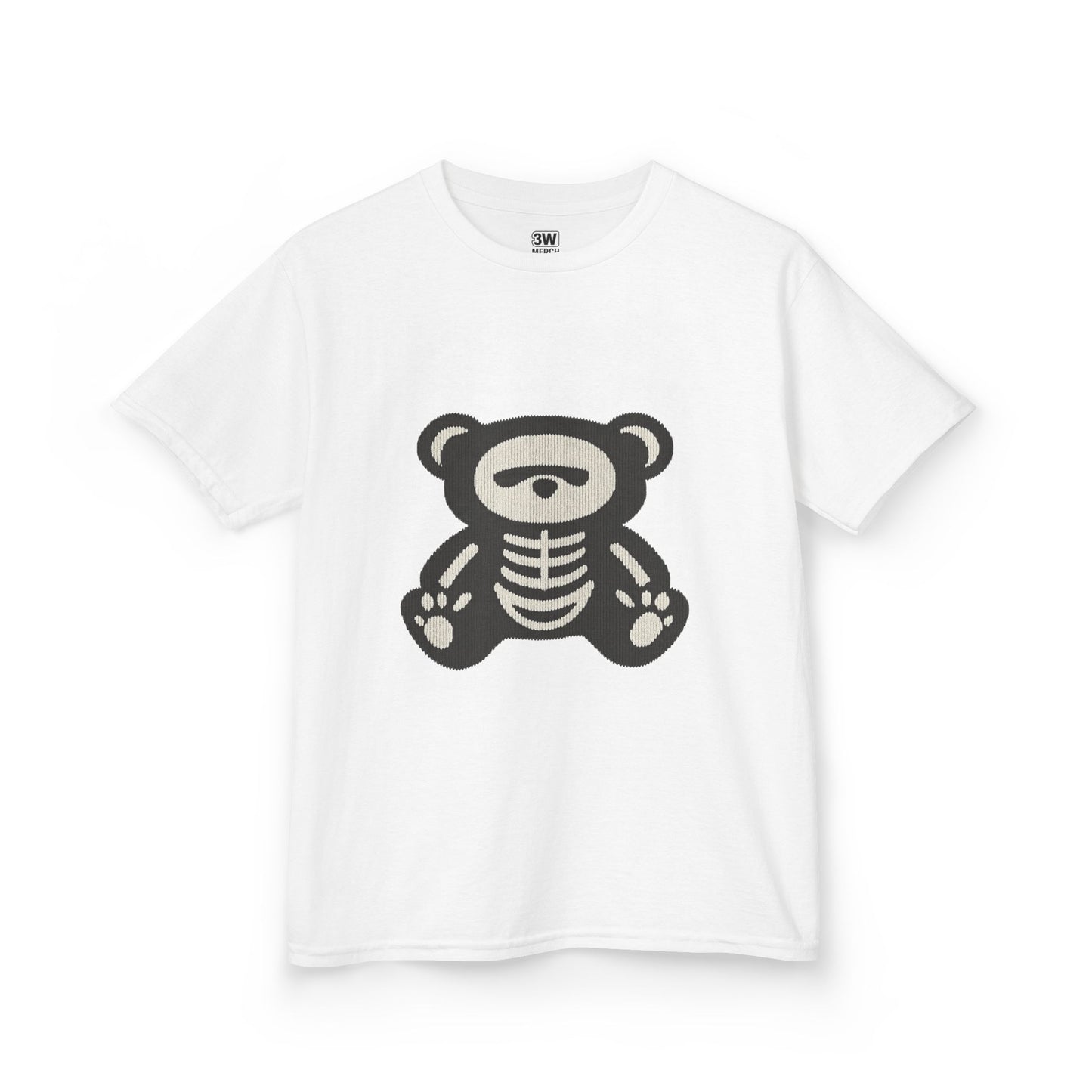 Kids Tee Teddy Bear Skeleton Gothic Halloween Shirt