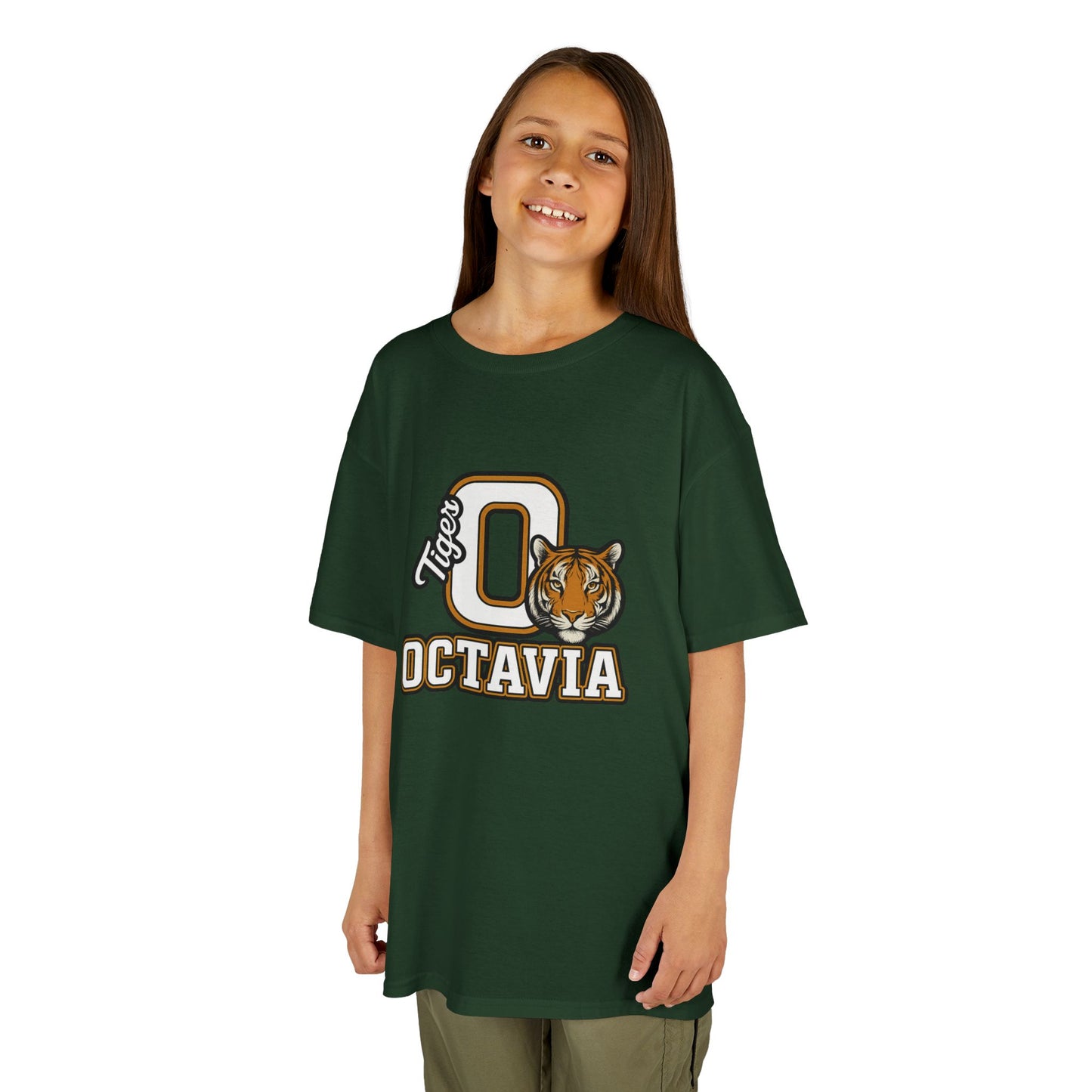 Personalized Tiger Mascot T-Shirt – Custom Name Varsity Style School Spirit Tee, Sports Team Pride Shirt, Gift for Kids & Adults