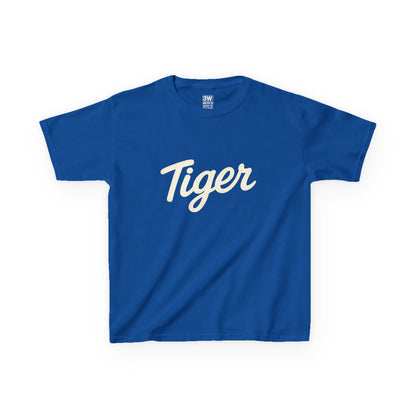 Tiger Kids Heavy Cotton Tee - Fun Kids T-Shirt, Birthday Gift, Animal Lover Apparel, Everyday Wear, Nature Enthusiast Shirt