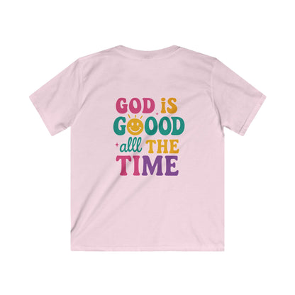 God Is Good All The Time Retro Graphic Tee | Christian Faith Shirt | Inspirational Quote T-Shirt