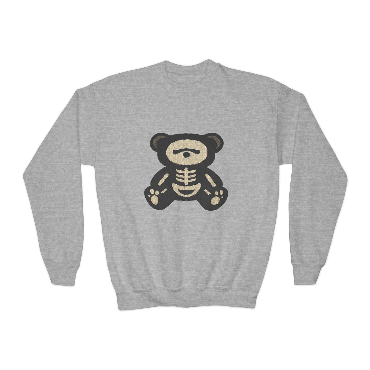 Skeleton Teddy Bear Sweatshirt | Y2K Streetwear Crewneck | Oversized Aesthetic Pullover | Cozy Fall Hoodie | Trending TikTok Outfit 2025