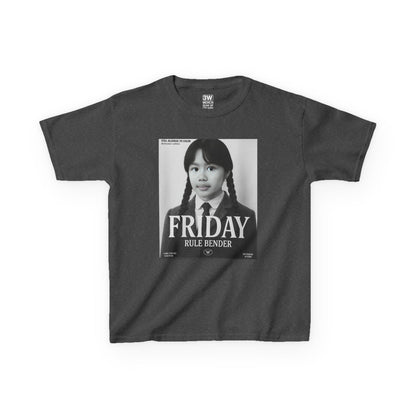 Custom “Friday Rule Bender” T-Shirt — Personalized Face Tee | Dark Academia Kawaii | Aesthetic Y2K Outfit | Halloween Cute Creepy Vibes | Custom Day of the Week Shirt