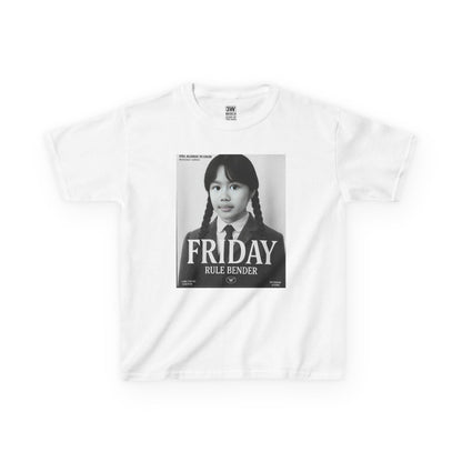 Custom “Friday Rule Bender” T-Shirt — Personalized Face Tee | Dark Academia Kawaii | Aesthetic Y2K Outfit | Halloween Cute Creepy Vibes | Custom Day of the Week Shirt