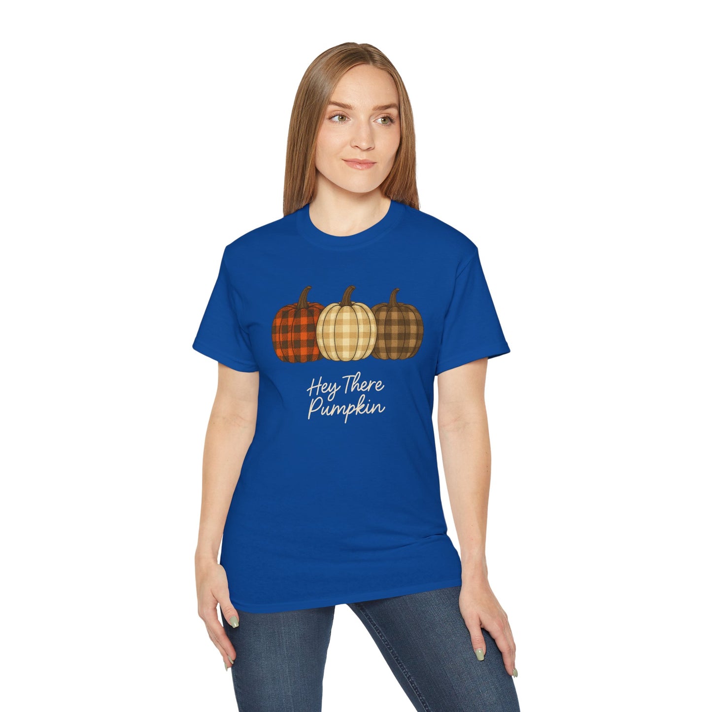 Customizable slogan Pumpkin T-Shirt | Plaid Pumpkin Fall Tee 🍂 | Cute Autumn Outfit | Cozy Fall Shirt | Pumpkin Patch Top | Trending Fall Aesthetic 2025