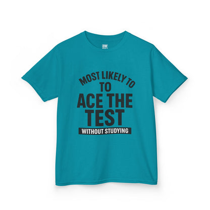 Most Likely to Ace the Test Kids Tee, Motivational Kids Shirt, Back to School Gift, Funny Teacher Gift, Classroom Humor T-Shirt