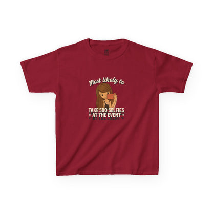 Kids Tee - Selfie Motivational Trendy Fun Design for Kids