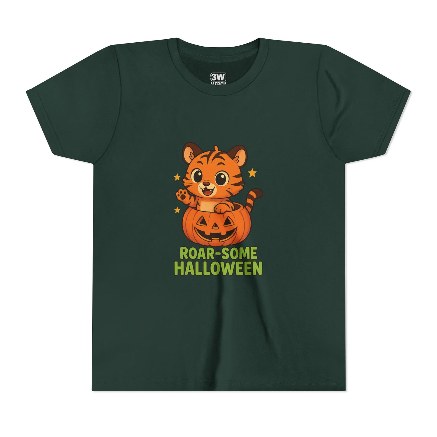 Roar-some Halloween Youth Tee | Fun Kids' Shirt for Halloween Parties, Trick-or-Treating, Costume Events, Autumn Wear, Gift Ideas, Motivation T-shirts