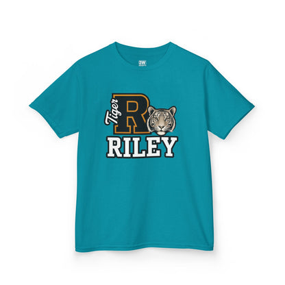 Personalized Tiger Mascot Varsity T-Shirt – Custom School Spirit Tee