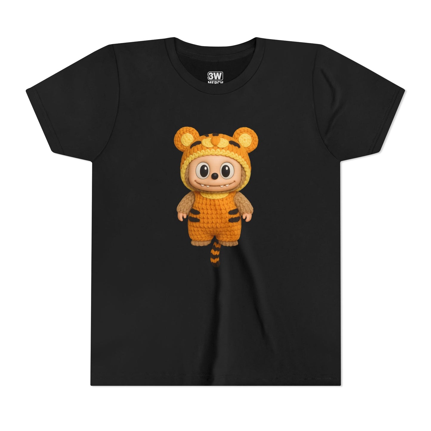 Tiger-Inspired Labooboo Youth Tee, Kids Animal T-Shirt, Fun Playwear, Gift for Birthdays, Woodland Adventure, Back-to-School, Halloween