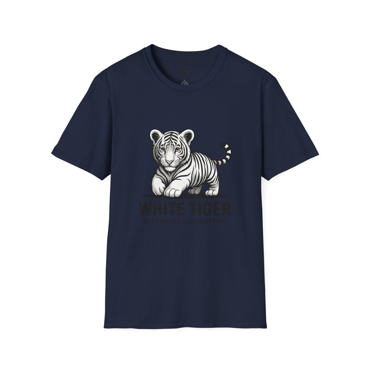 Wild and Fearless White Tiger T-Shirt - Nature Lover Gift