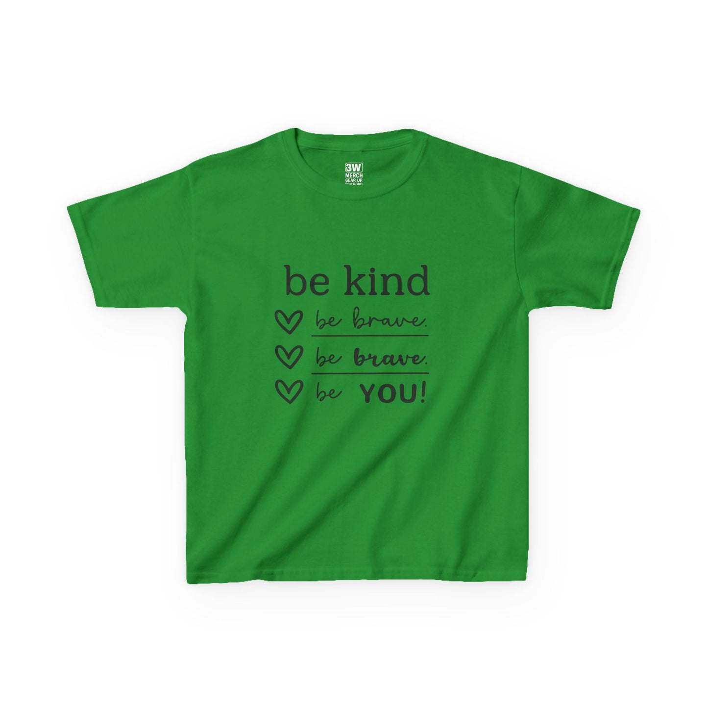 Kids Tee Inspirational Be Kind Be Brave Motivational Shirt Kids Inspirational Tee, for Boys and Girls, Everyday Wear, Gift for Children