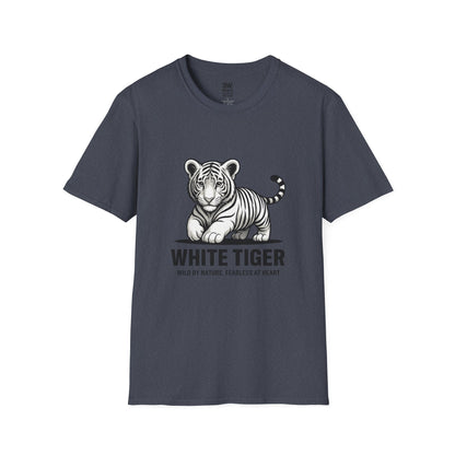 Wild and Fearless White Tiger T-Shirt - Nature Lover Gift