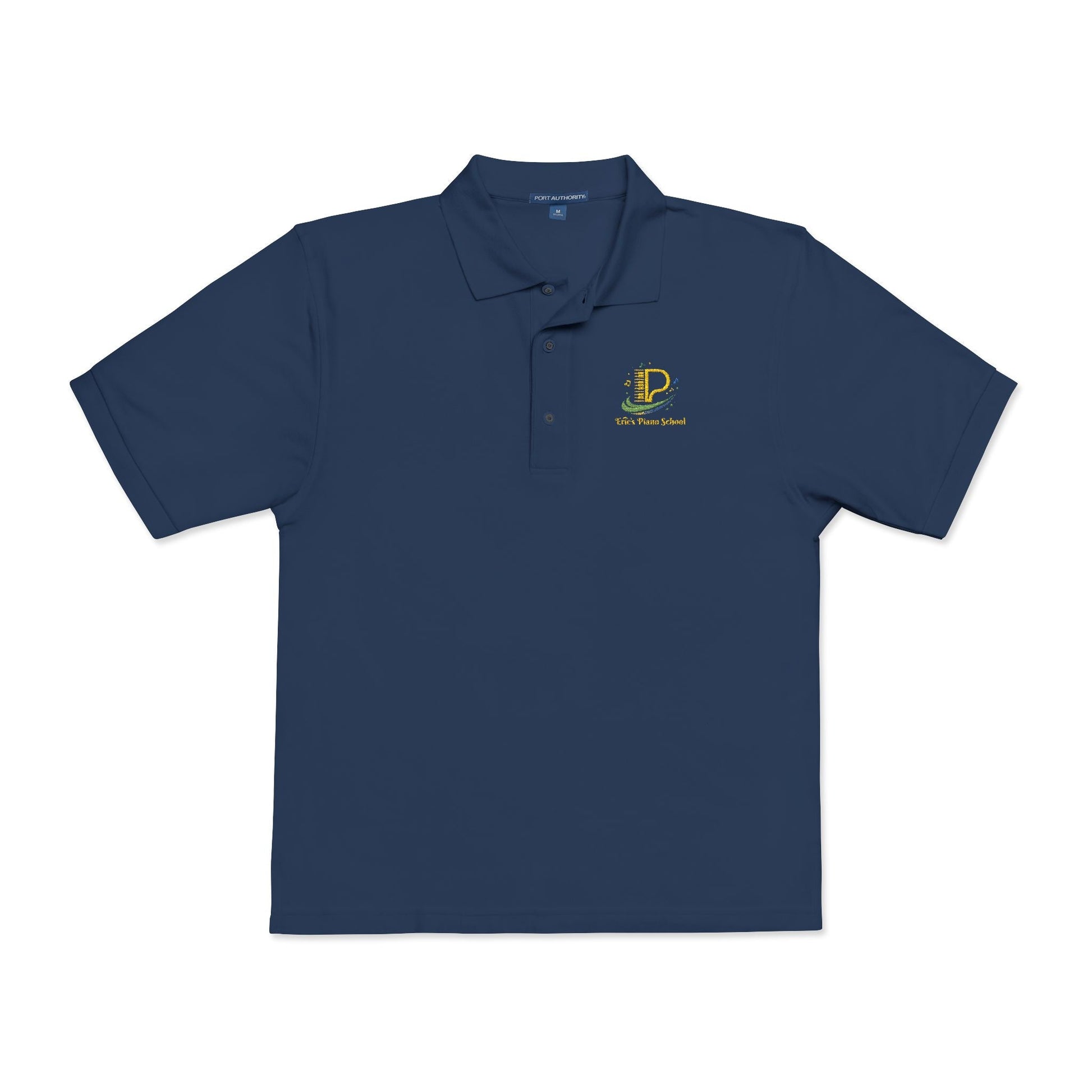 Men's embroidered crest polo shirt with relaxed fit and breathable pique fabric