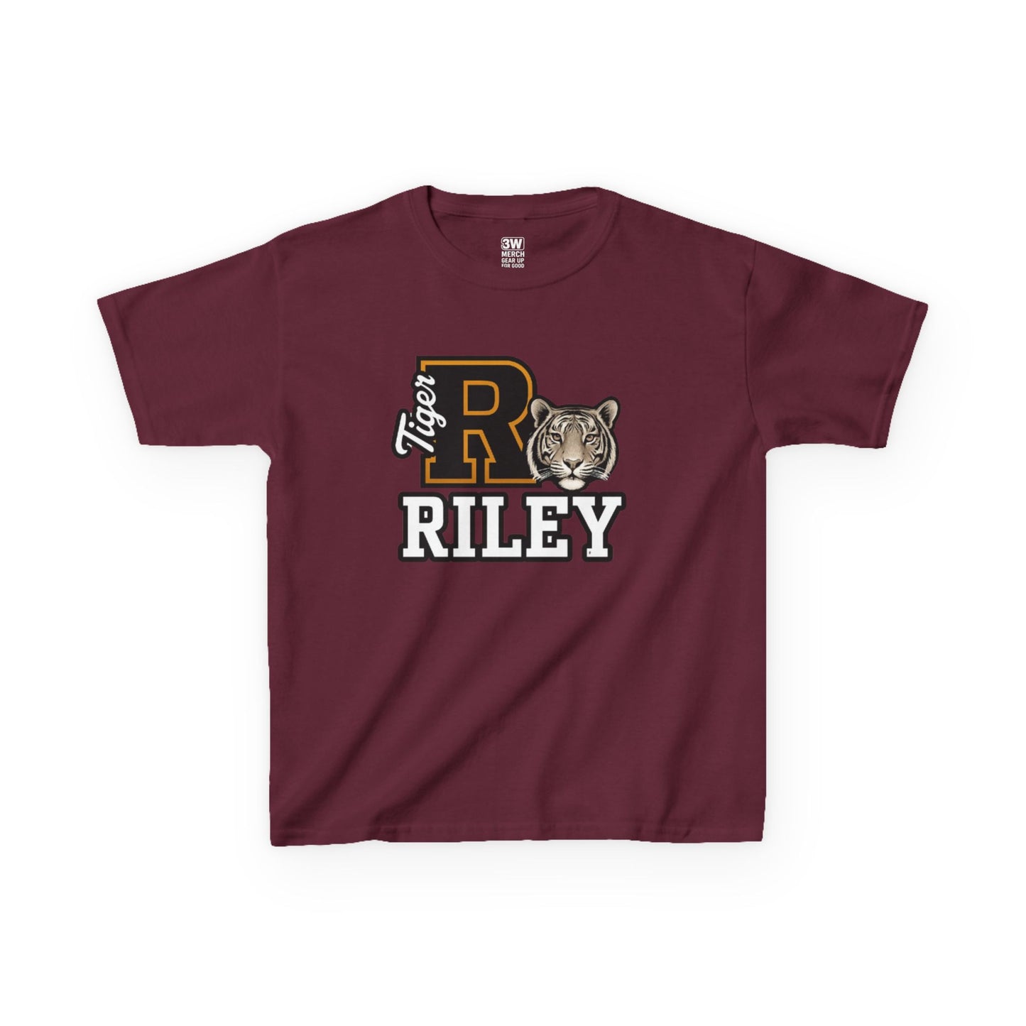 Personalized Tiger Mascot Varsity T-Shirt – Custom School Spirit Tee