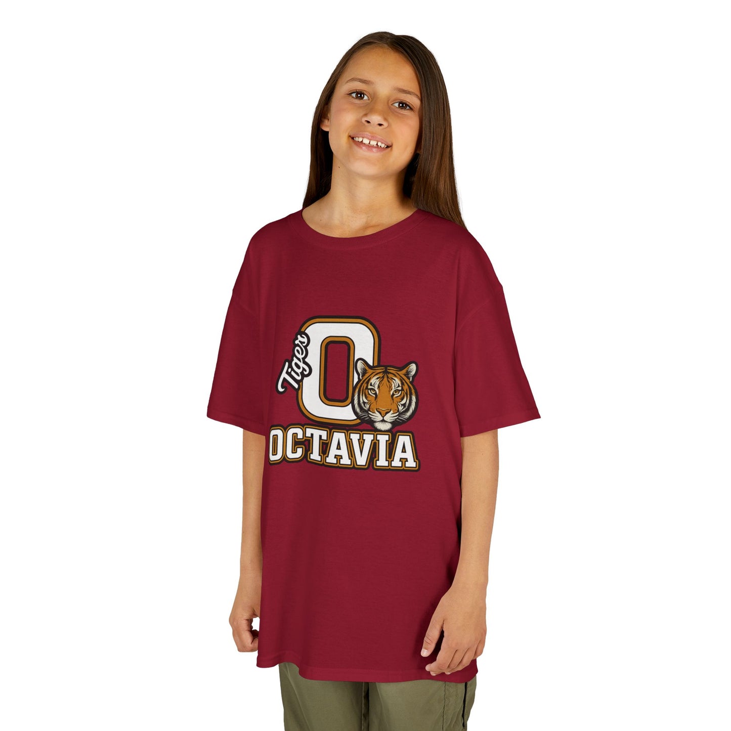 Personalized Tiger Mascot T-Shirt – Custom Name Varsity Style School Spirit Tee, Sports Team Pride Shirt, Gift for Kids & Adults