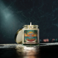 Vacation Vibe Scented Candle - Tropical Coconut Apricot Wax, Ideal for Relaxation, Gift for Her, Home Decor, Beach Lovers