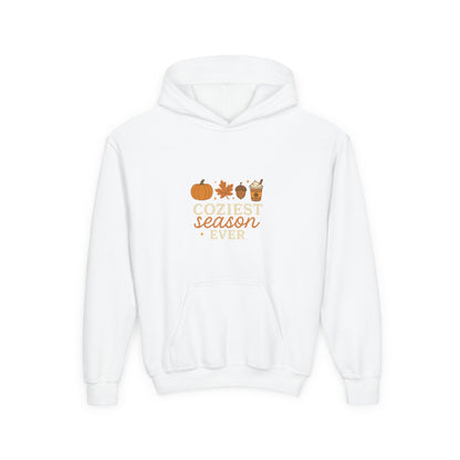 Coziest Season Ever Hoodie • Fall Pumpkin Autumn Sweatshirt • Cozy Aesthetic Hoodie for Kids