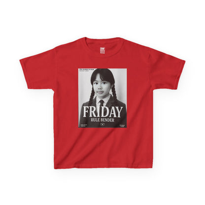 Custom “Friday Rule Bender” T-Shirt — Personalized Face Tee | Dark Academia Kawaii | Aesthetic Y2K Outfit | Halloween Cute Creepy Vibes | Custom Day of the Week Shirt