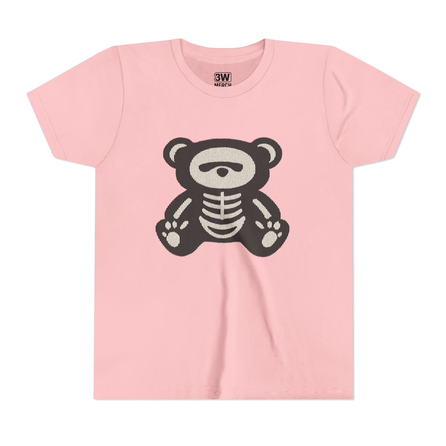 Kids Tee Teddy Bear Skeleton Gothic Halloween Shirt