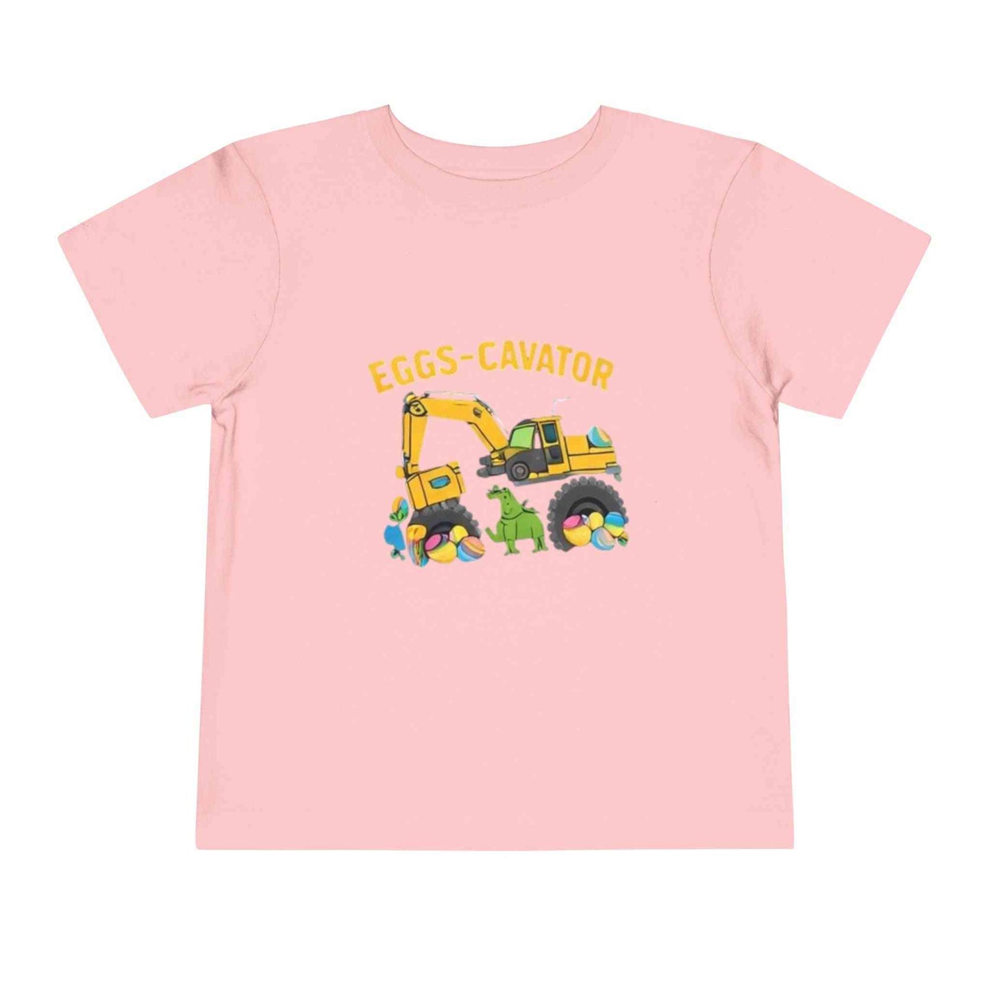Toddler Easter shirt with cute Eggs-cavator excavator and colorful Easter eggs design