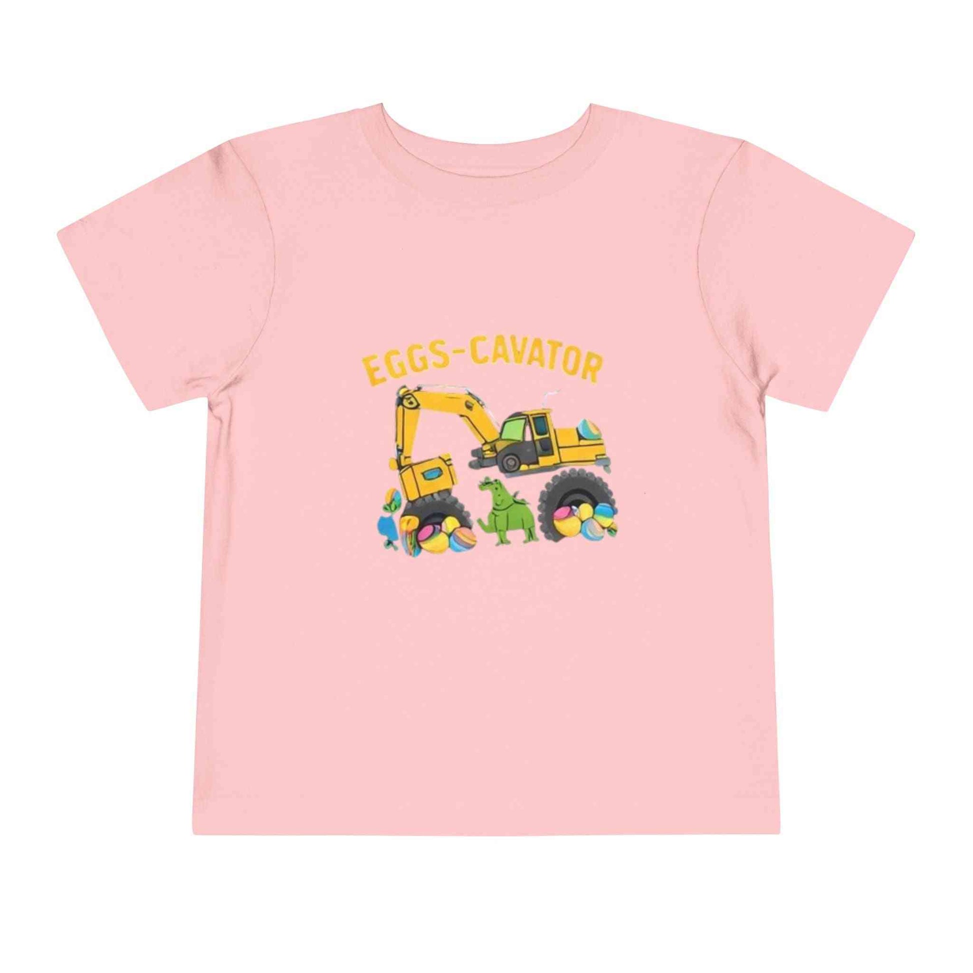 Toddler Easter shirt with cute Eggs-cavator excavator and colorful Easter eggs design