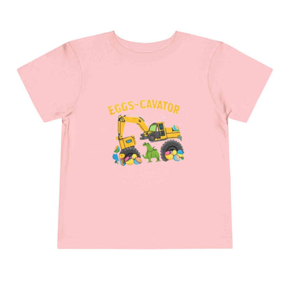 Toddler Easter shirt with cute Eggs-cavator excavator and colorful Easter eggs design