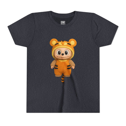 Cute Tiger-Inspired Youth Tee, Kids Animal T-Shirt, Fun Playwear, Gift for Birthdays, Woodland Adventure