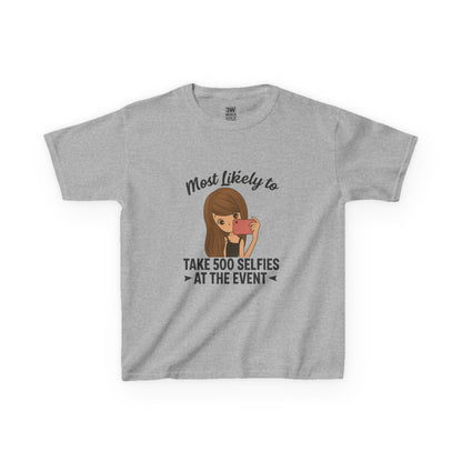 Kids Tee - Selfie Motivational Trendy Fun Design for Kids