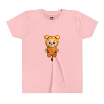 Tiger-Inspired Labooboo Youth Tee, Kids Animal T-Shirt, Fun Playwear, Gift for Birthdays, Woodland Adventure, Back-to-School, Halloween